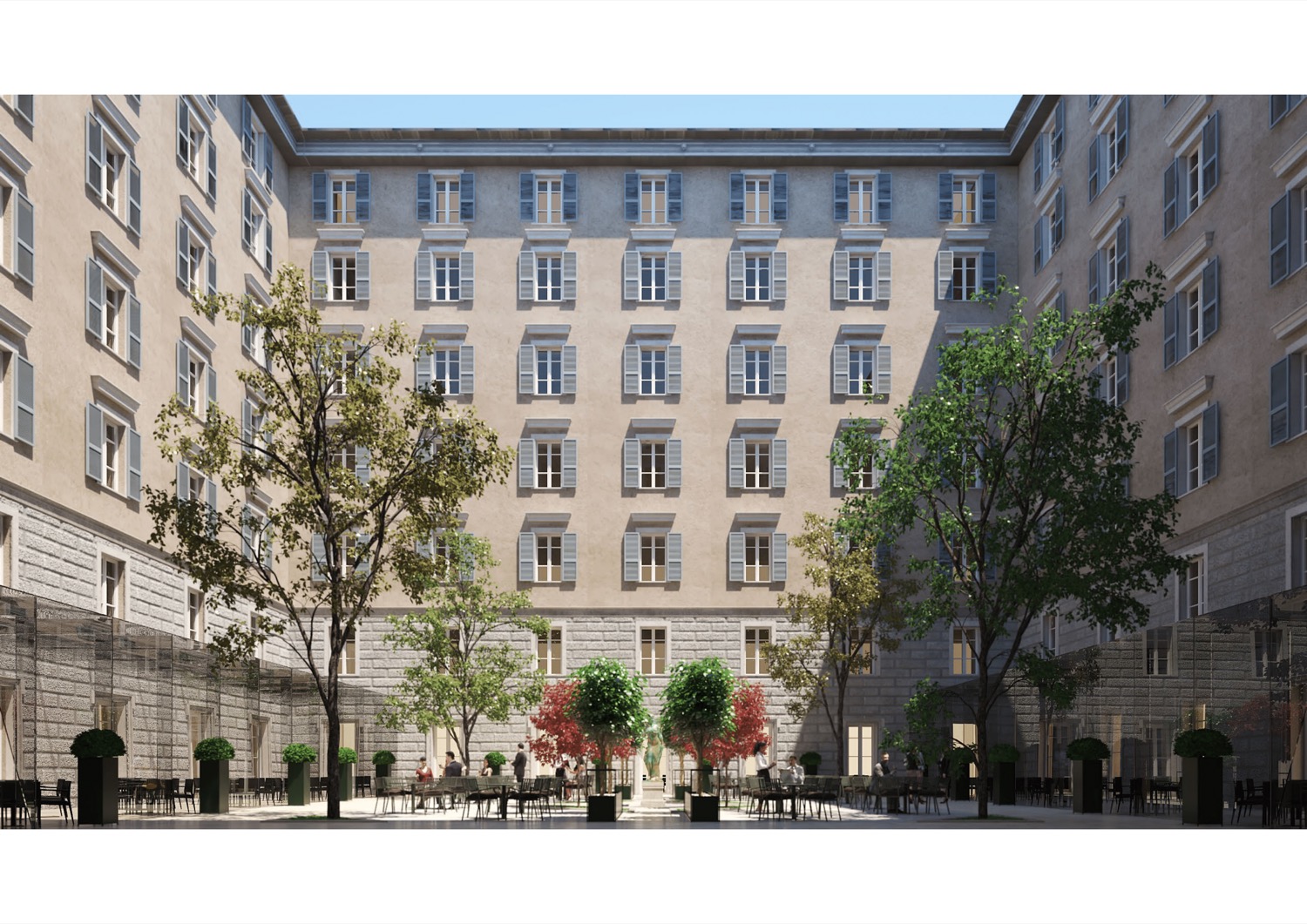 Render Rigenerazione Palazzo Marini e Riqualificazione Piazza San Silvestro