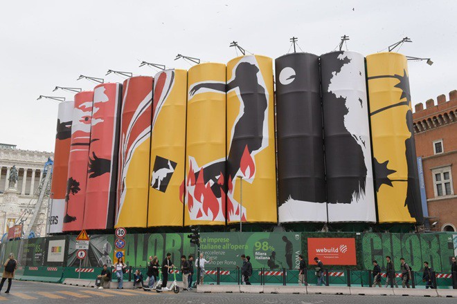 Murales, a Piazza Venezia l'opera di Marinella Senatore